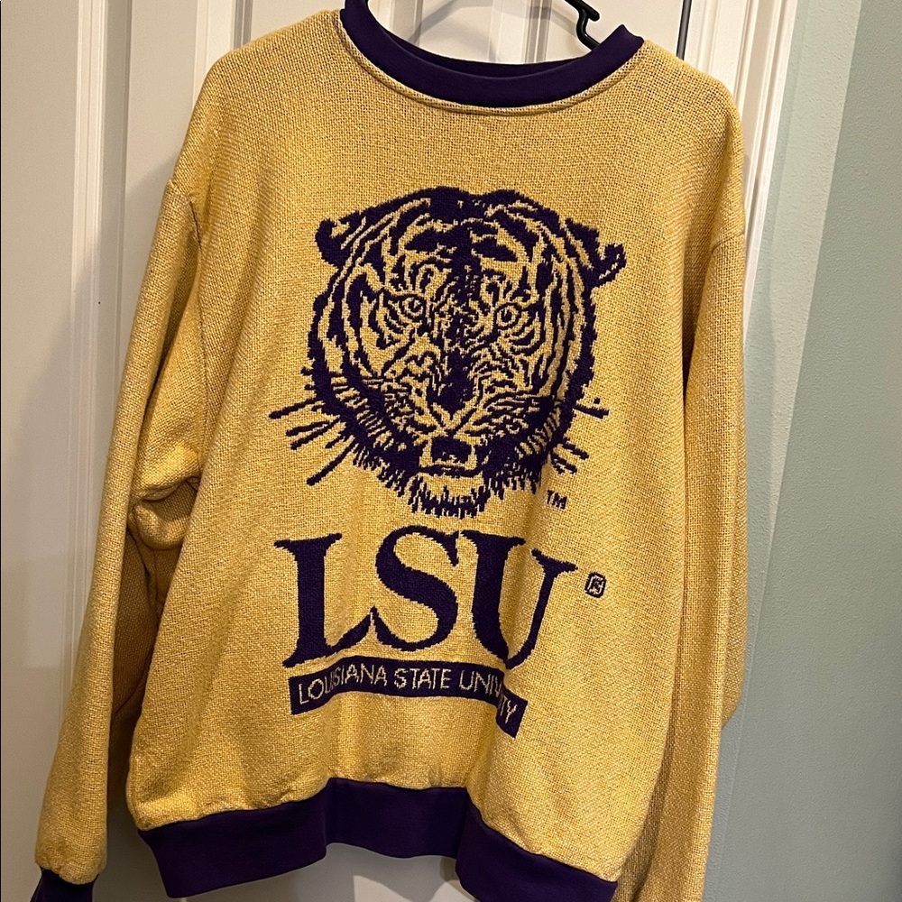 Vintage LSU Tiger Sweatshirt, Purple and Gold